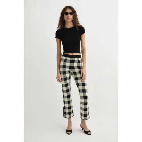 Posse Pippa Pant - Heritage Plaid – sustainable Pants in Multicolour from Australian designer at Coveti.