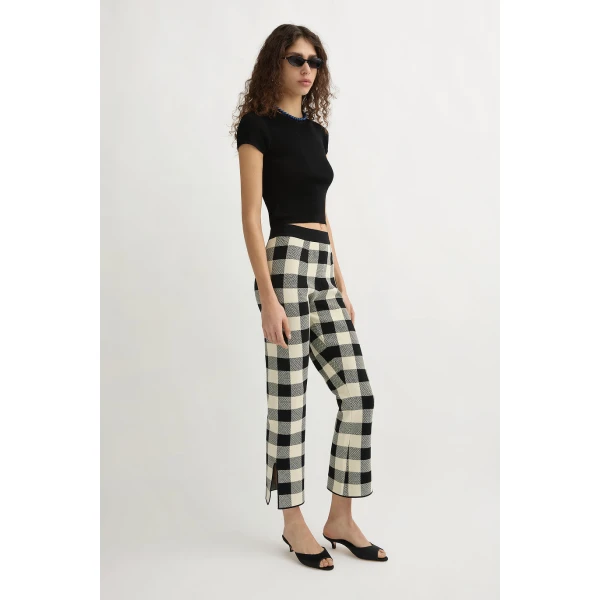 Posse Pippa Pant - Heritage Plaid – sustainable Pants in Multicolour from Australian designer at Coveti.