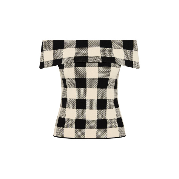Pippa Strapless Top - Heritage Plaid by Posse the Label ‚Äì luxury tops in Multicolour available at Coveti