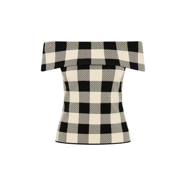 Pippa Strapless Top - Heritage Plaid by Posse the Label ‚Äì luxury tops in Multicolour available at Coveti