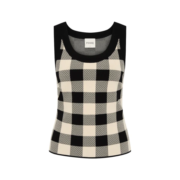 Pippa Top - Heritage Plaid by Posse the Label ‚Äì luxury tops in Multicolour available at Coveti