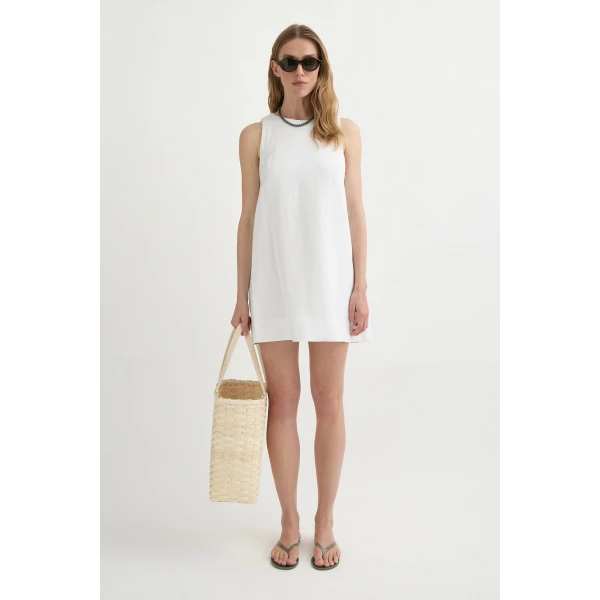 Posse Poppy Mini Dress - Ivory – sustainable Dresses in Ivory from Australian designer at Coveti.