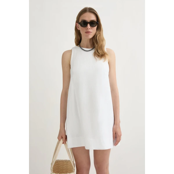 Posse Poppy Mini Dress - Ivory – sustainable Dresses in Ivory from Australian designer at Coveti.