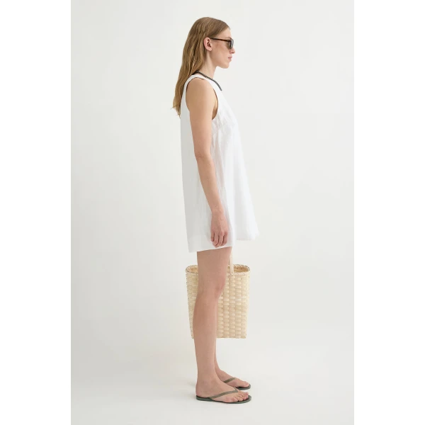 Posse Poppy Mini Dress - Ivory – sustainable Dresses in Ivory from Australian designer at Coveti.