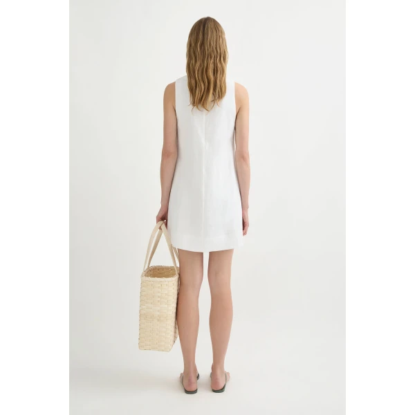 Posse Poppy Mini Dress - Ivory – sustainable Dresses in Ivory from Australian designer at Coveti.