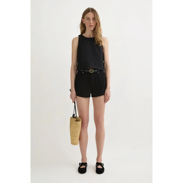 Posse Poppy Top - Black – sustainable Tops in Black from Australian designer at Coveti.