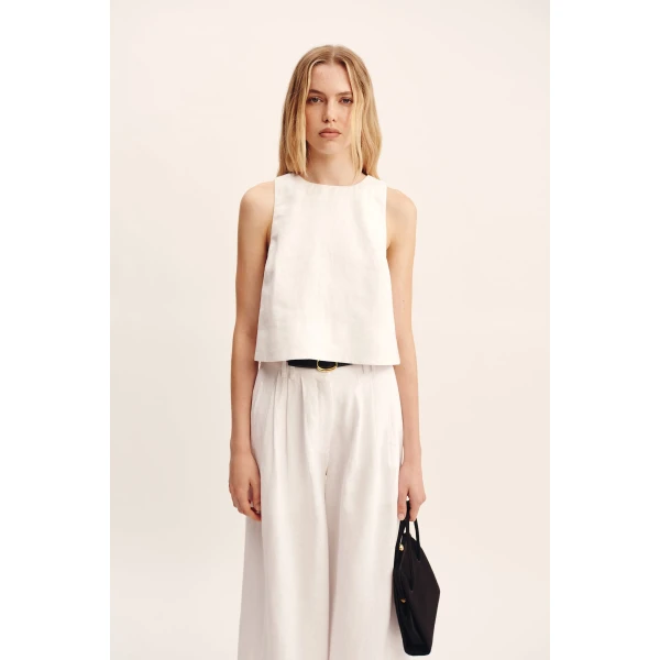 Posse Poppy Top - Ivory – sustainable Tops in Ivory from Australian designer at Coveti.