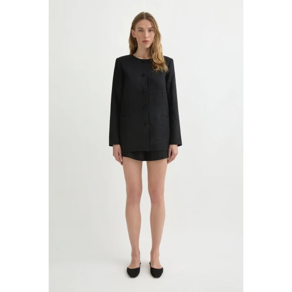 Posse Rio Shift Jacket - Black – sustainable Jackets in Black from Australian designer at Coveti.