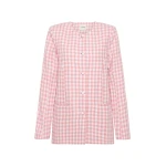 Rio Shift Jacket - Pink Gingham by Posse the Label ‚Äì luxury jackets in Pink available at Coveti