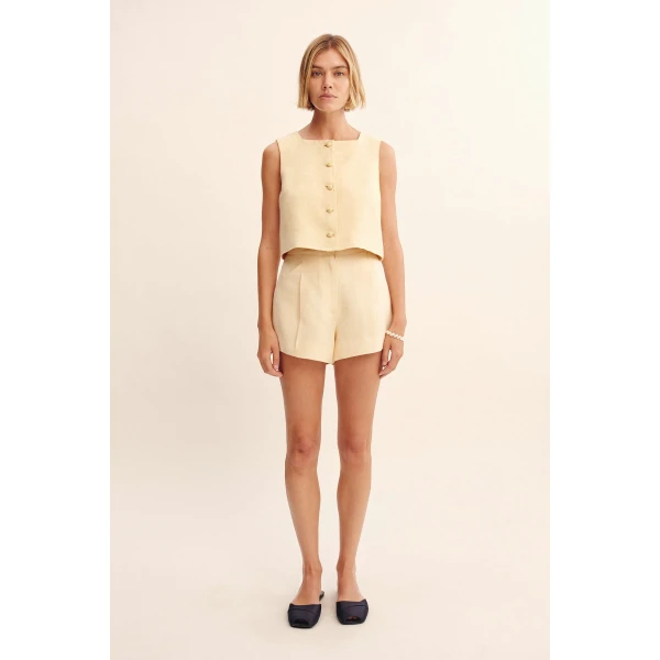 Posse Rio Top - Dusty Citron – sustainable Tops in Yellow from Australian designer at Coveti.