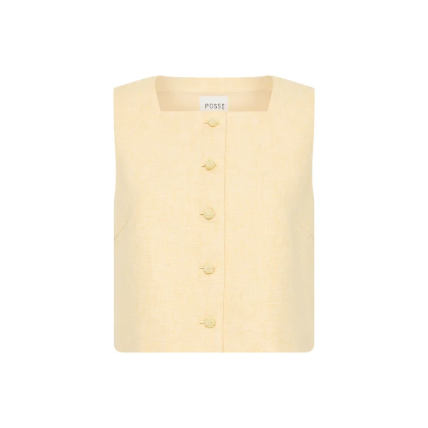 Rio Top - Dusty Citron by Posse the Label ‚Äì luxury tops in Yellow available at Coveti
