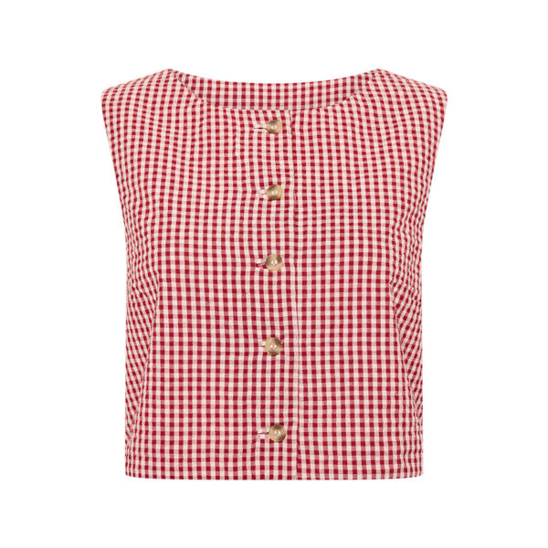 Rio Top - Red Gingham by Posse the Label ‚Äì luxury tops in Red available at Coveti