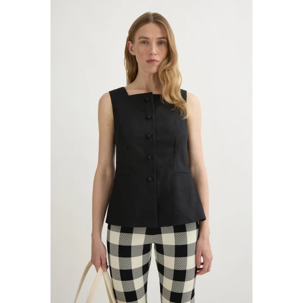 Posse Rio Vest - Black – sustainable Jackets in Black from Australian designer at Coveti.