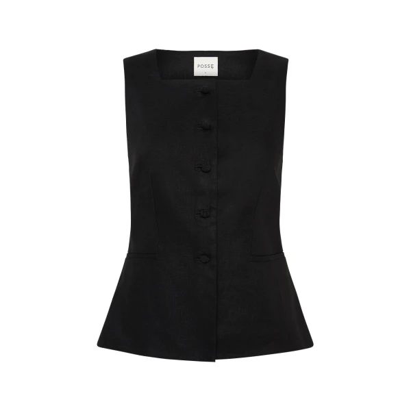 Rio Vest - Black by Posse the Label ‚Äì luxury jackets in Black available at Coveti