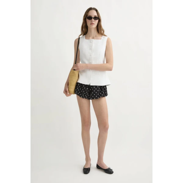 Posse Rio Vest - Ivory – sustainable Jackets in Ivory from Australian designer at Coveti.