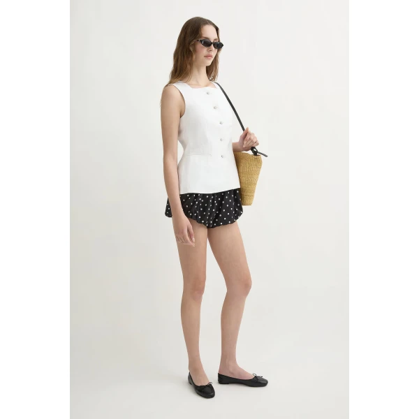 Posse Rio Vest - Ivory – sustainable Jackets in Ivory from Australian designer at Coveti.