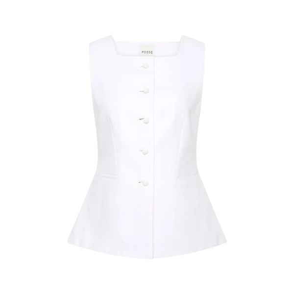 Rio Vest - Ivory by Posse the Label ‚Äì luxury jackets in Ivory available at Coveti