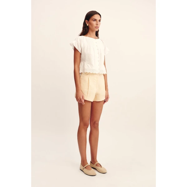 Posse Rosalie Short - Dusty Citron – sustainable Shorts in Yellow from Australian designer at Coveti.