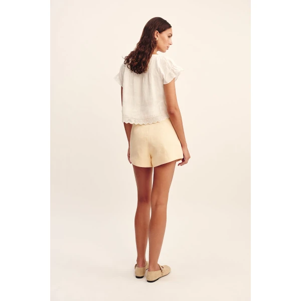 Posse Rosalie Short - Dusty Citron – sustainable Shorts in Yellow from Australian designer at Coveti.