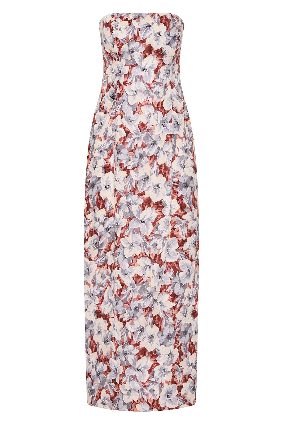 Posse Rosalie Strapless Dress - Lily Garden – Minimalist Sustainable Dresses | Coveti Rosalie Strapless Dress - Lily Garden by Posse the Label ‚Äì luxury dresses in Multicolour available at Coveti