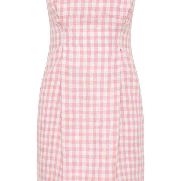 Rosalie Strapless Mini Dress - Pink Gingham by Posse the Label ‚Äì luxury dresses in Pink available at Coveti