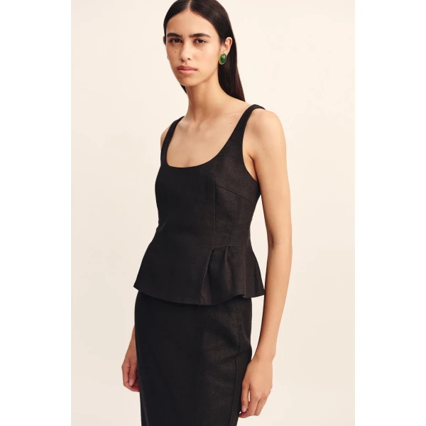 Posse Rosalie Top - Black – sustainable Tops in Black from Australian designer at Coveti.