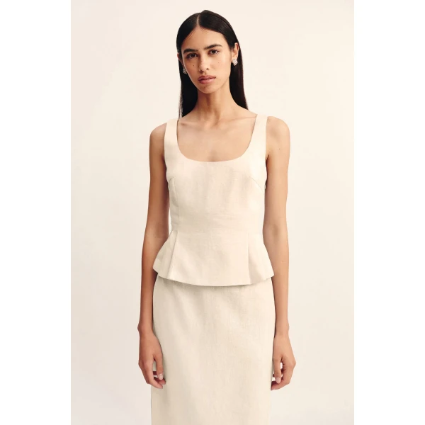 Posse Rosalie Top - Cream – sustainable Tops in Ivory from Australian designer at Coveti.