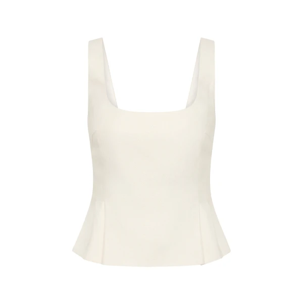 Rosalie Top - Cream by Posse the Label ‚Äì luxury tops in Ivory available at Coveti