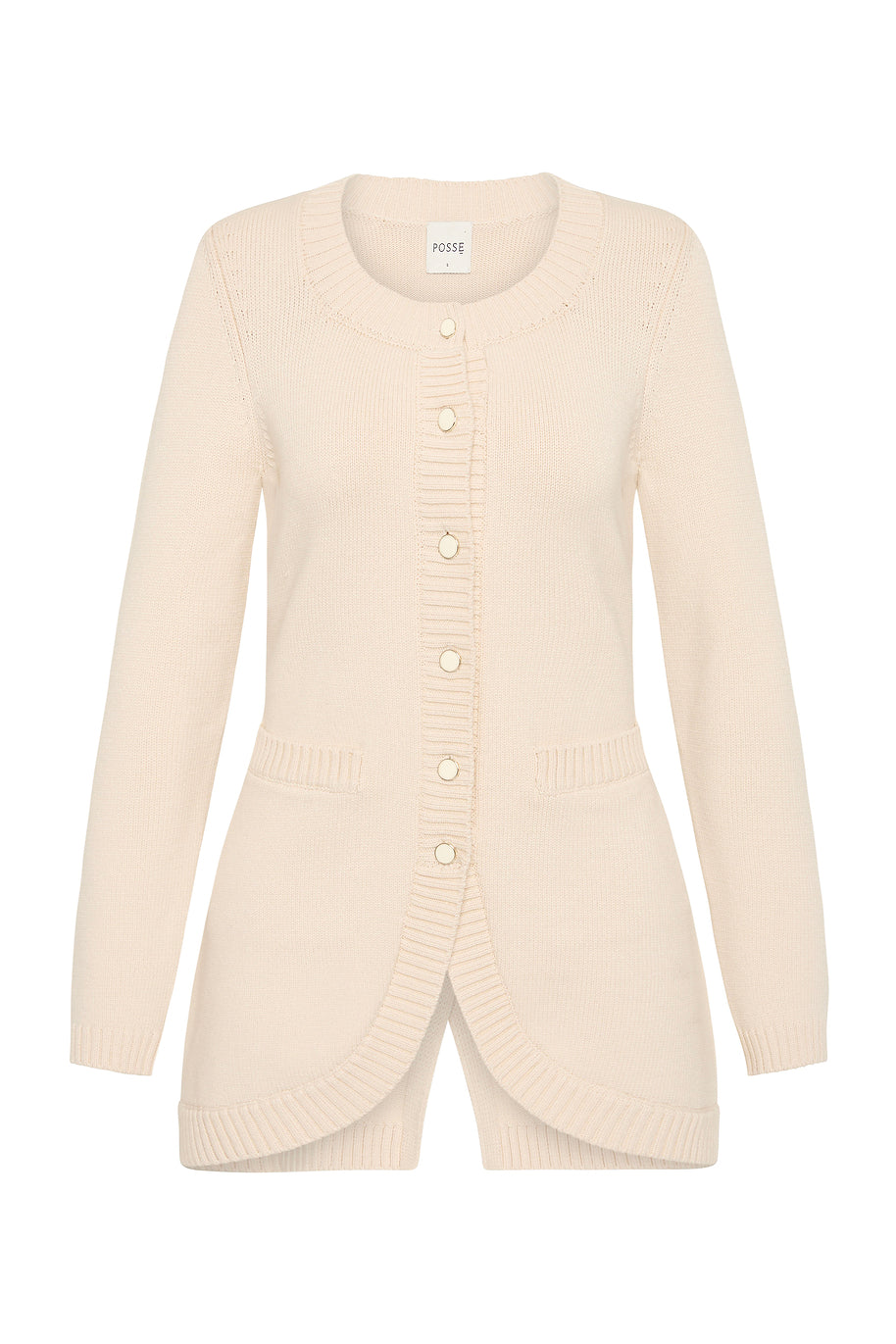 Sabrina Cardigan - Cream by Posse the Label ‚Äì luxury knitwear in Ivory available at Coveti