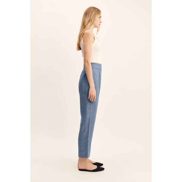 Posse Thea Trouser - Steel Blue – sustainable Pants in Blue from Australian designer at Coveti.