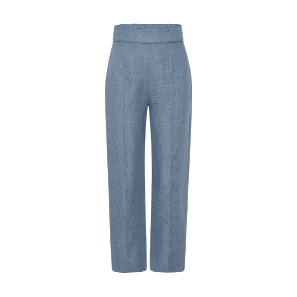 Thea Trouser - Steel Blue by Posse the Label ‚Äì luxury pants in Blue available at Coveti