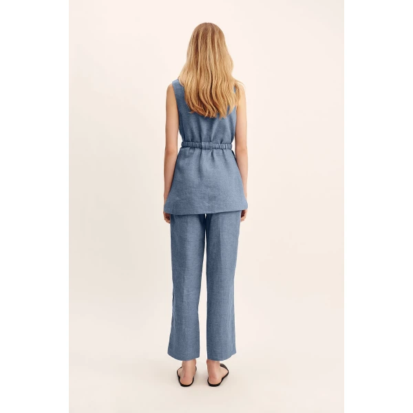 Posse Thea Tunic - Steel Blue – sustainable Dresses in Blue from Australian designer at Coveti.