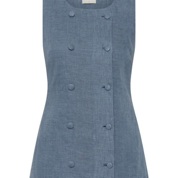Thea Vest - Steel Blue by Posse the Label ‚Äì luxury jackets in Blue available at Coveti
