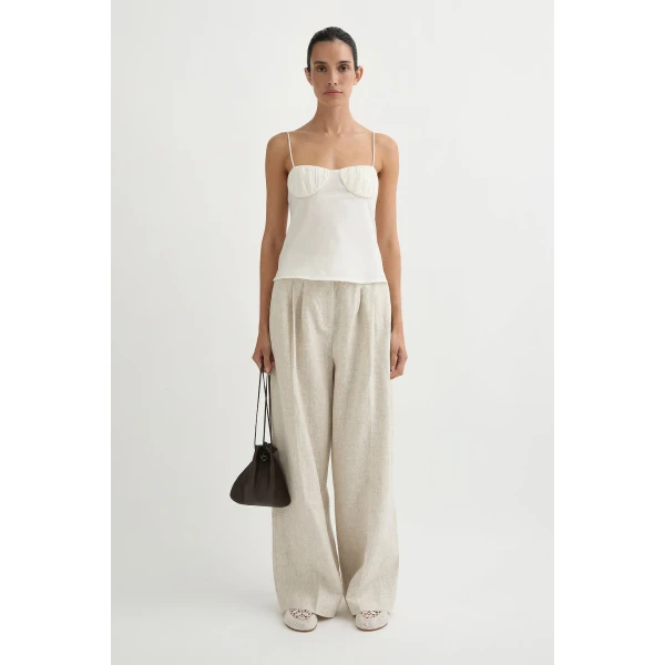 Posse Wyatt Trouser - Natural – sustainable Pants in Neutrals from Australian designer at Coveti.