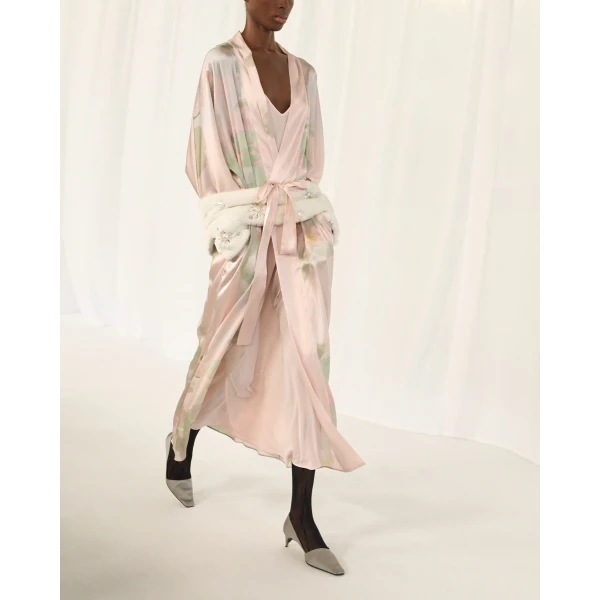 Bernadette Peignoir Silk Satin, view 2