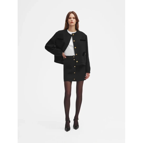 Blazé Milano Missy Black Gliss Bolero Jacket, view 3