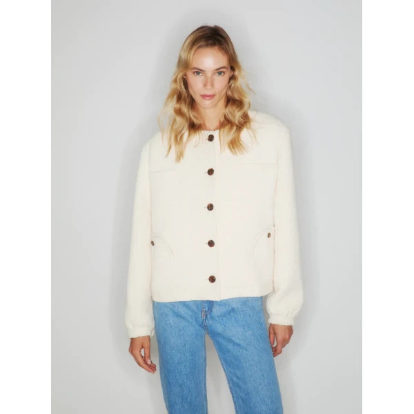 Blazé Milano Missy Cream Gliss Bolero Jacket, view 4