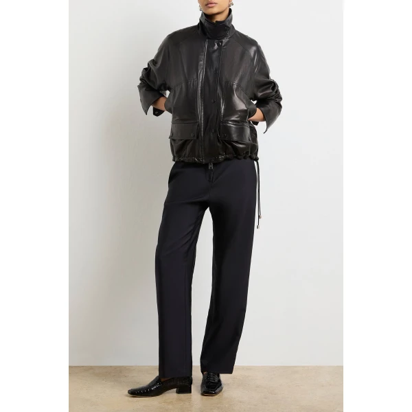 Brandon Maxwell Black Jackets with sculptural silhouette photographed against minimal backdrop