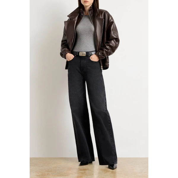 Brandon Maxwell Brown Jackets with sculptural silhouette photographed against minimal backdrop