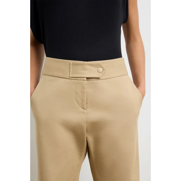 Brandon Maxwell Green Pants with sculptural silhouette photographed against minimal backdrop