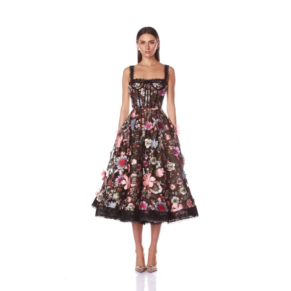 Bronx and Banco Amanda Pink Midi Dress