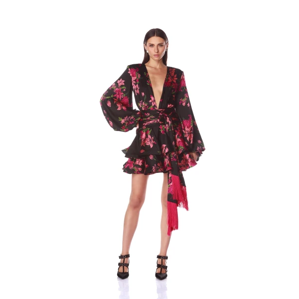Bronx and Banco Bedouin Pink Lily Mini Dress, view 2