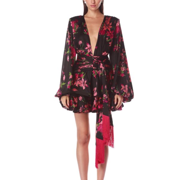 Bronx and Banco Pink Bedouin Pink Lily Mini Dress  a harmonious blend of structured elegance and timeless sophistication