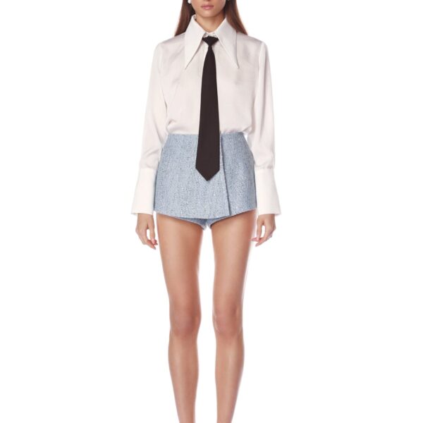 Bronx and Banco Blue Blair Powder Blue Skort  a harmonious blend of structured elegance and timeless sophistication