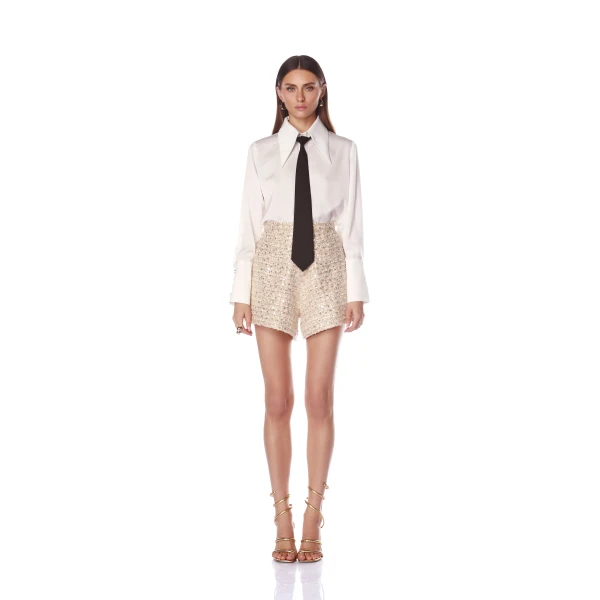 Bronx and Banco Blake Tan Sequin Shorts