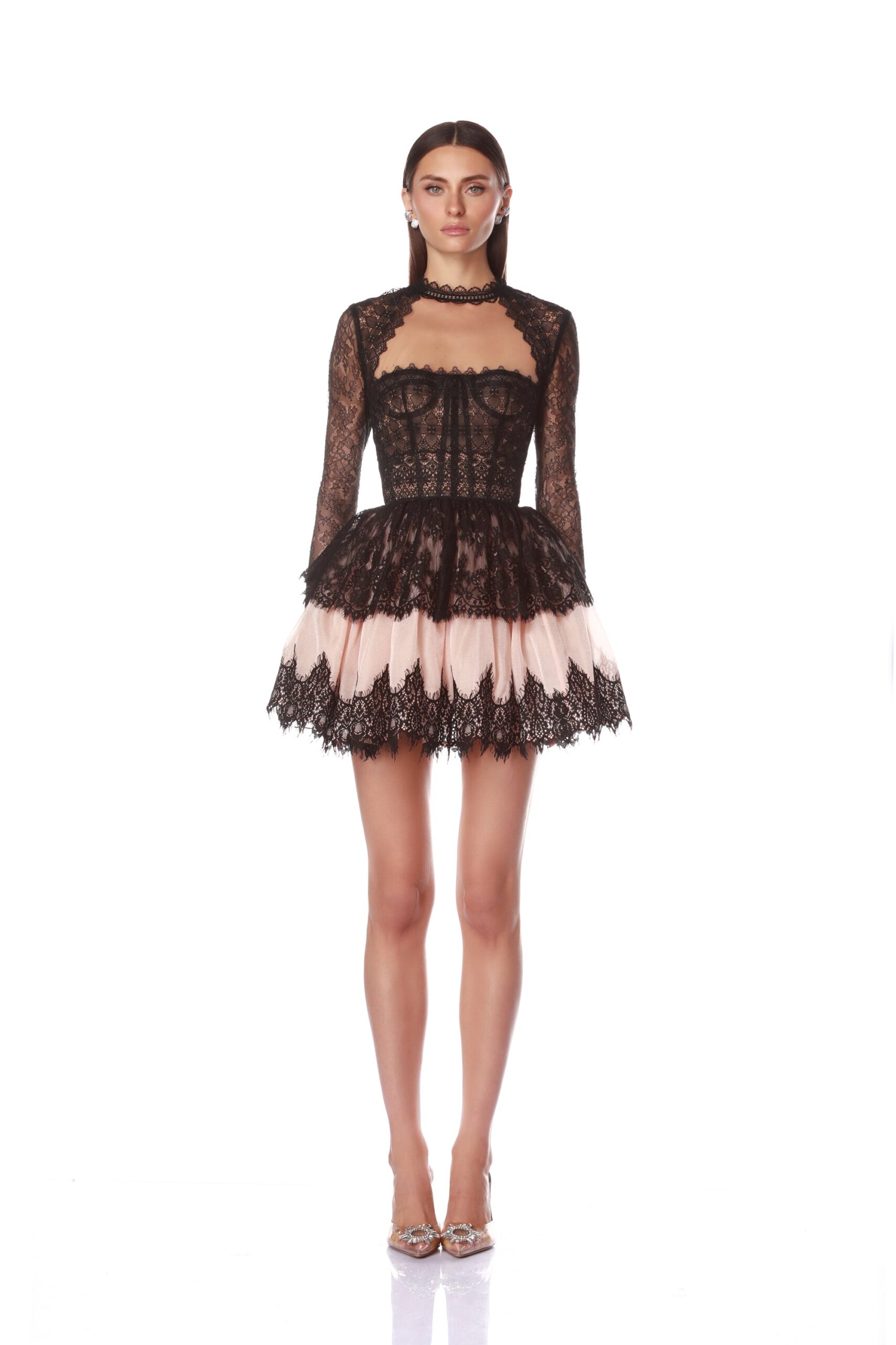 Bronx and Banco Daphne Long Sleeve Mini Dress Bronx and Banco Black Daphne Long Sleeve Mini Dress a harmonious blend of structured elegance and timeless sophistication