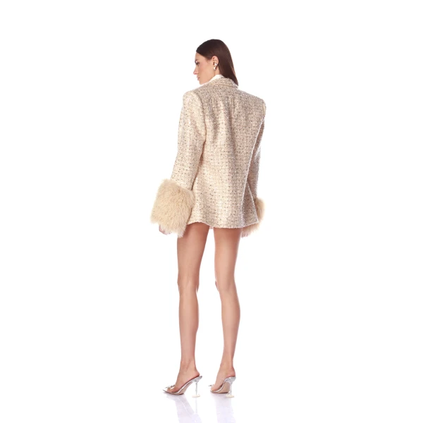 Bronx and Banco Kacey Tan Sequin Blazer, view 4