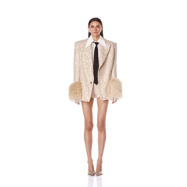 Bronx and Banco Kacey Tan Sequin Blazer