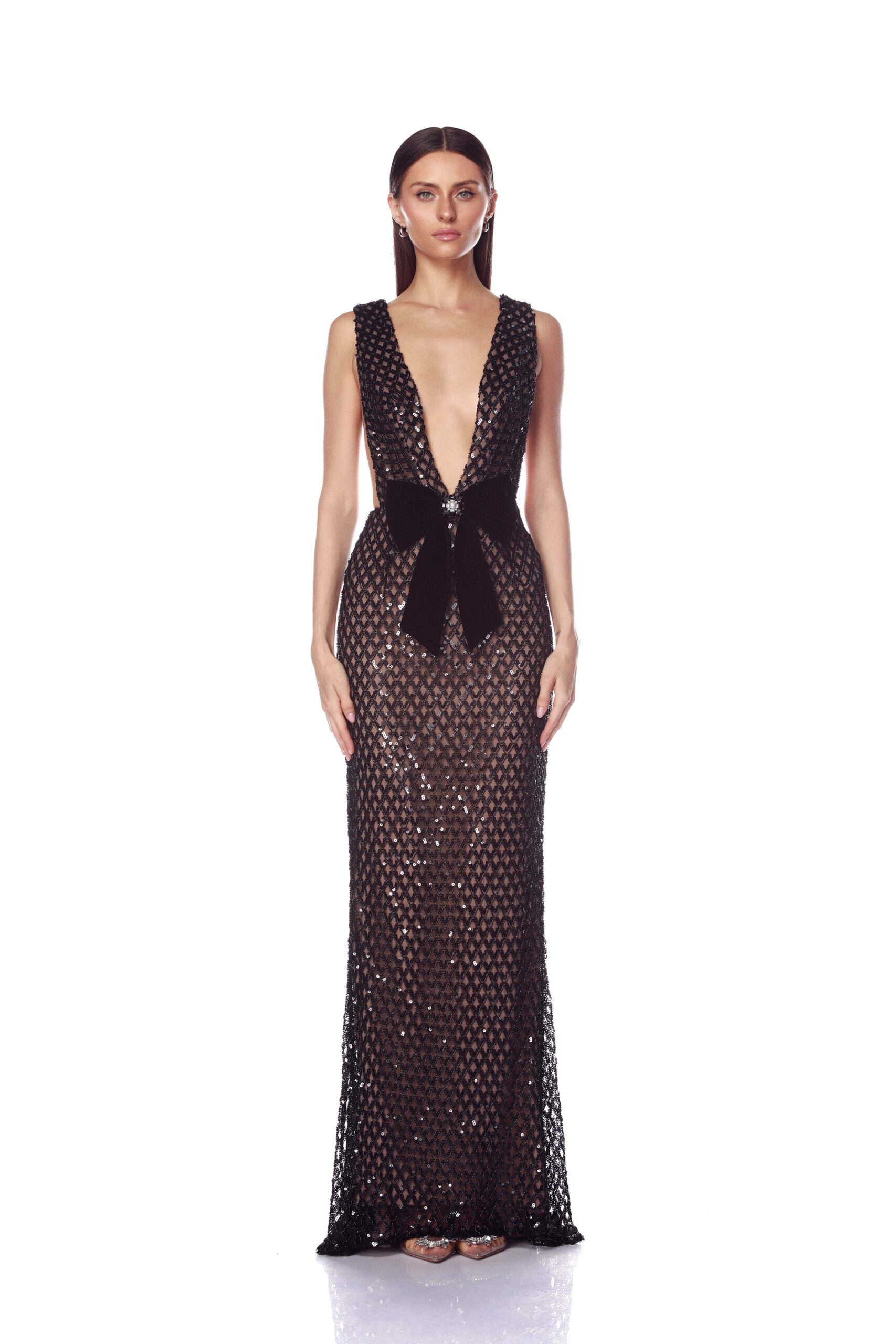 Bronx and Banco Liora Gown in Black Bronx and Banco Black Liora Gown in Black a harmonious blend of structured elegance and timeless sophistication