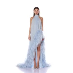 Bronx and Banco Madeline Halterneck Gown Bronx and Banco Blue Madeline Halterneck Gown a harmonious blend of structured elegance and timeless sophistication